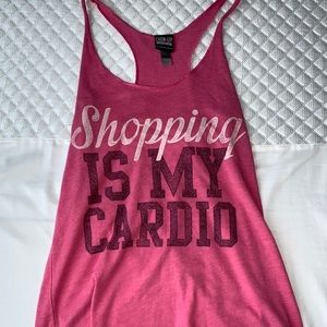 shopping is my cardio tank top